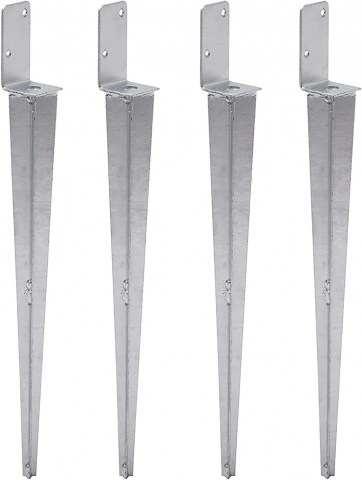 Universal Post Anchor for Impact L, Post Anchor Hot-Dip Galvanised Impact Sleeve Post Anchor Steel Silver